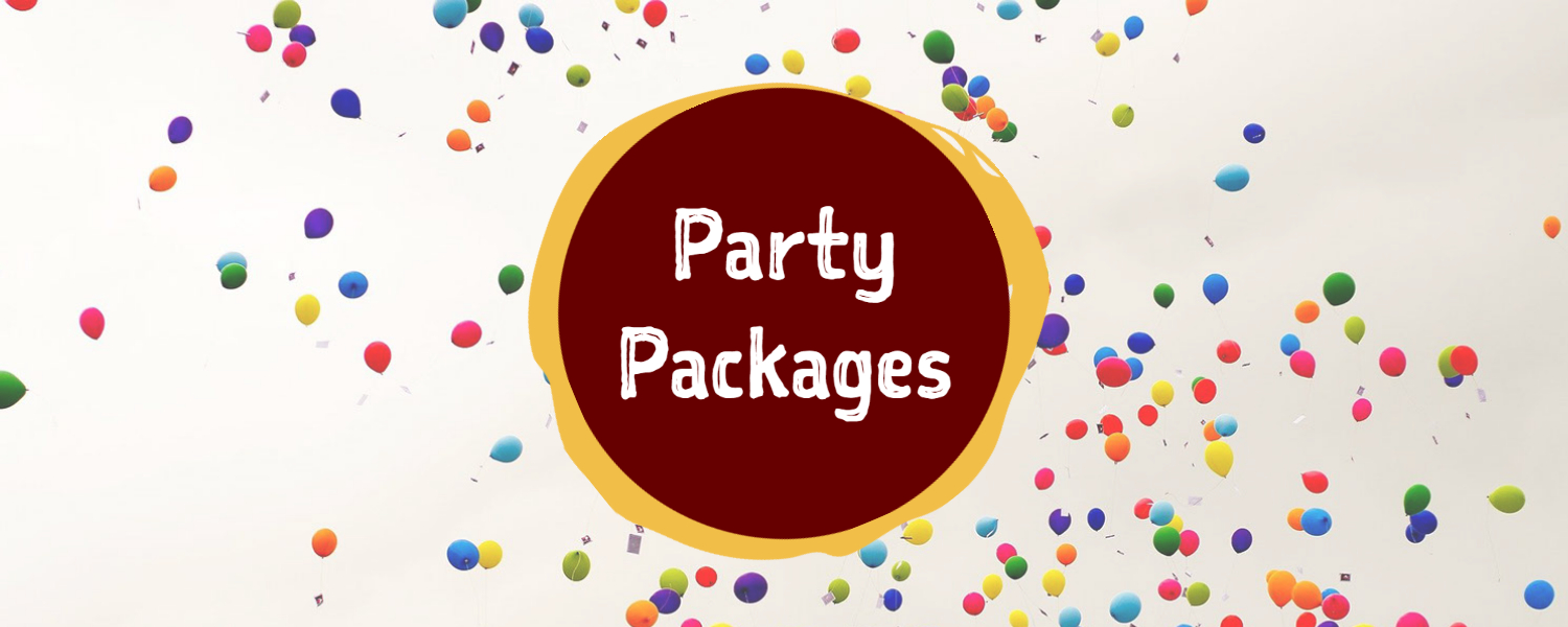Party Packages with colorful balloons