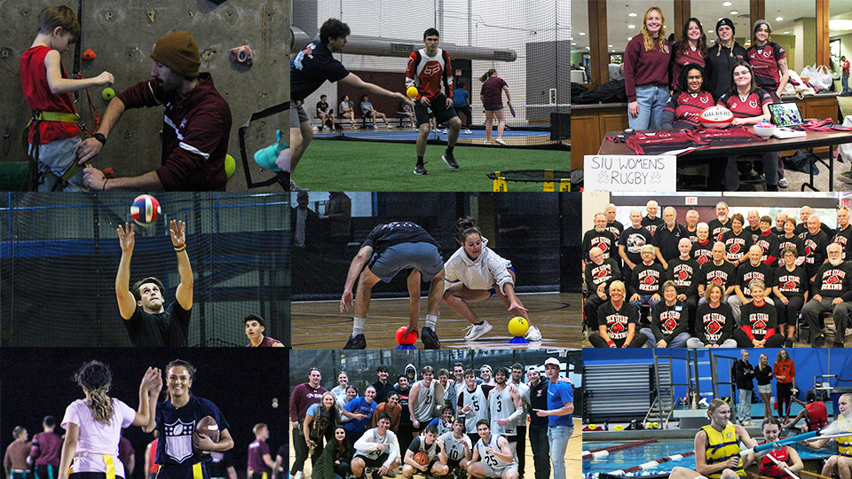 Collage of SIU Rec Center programs