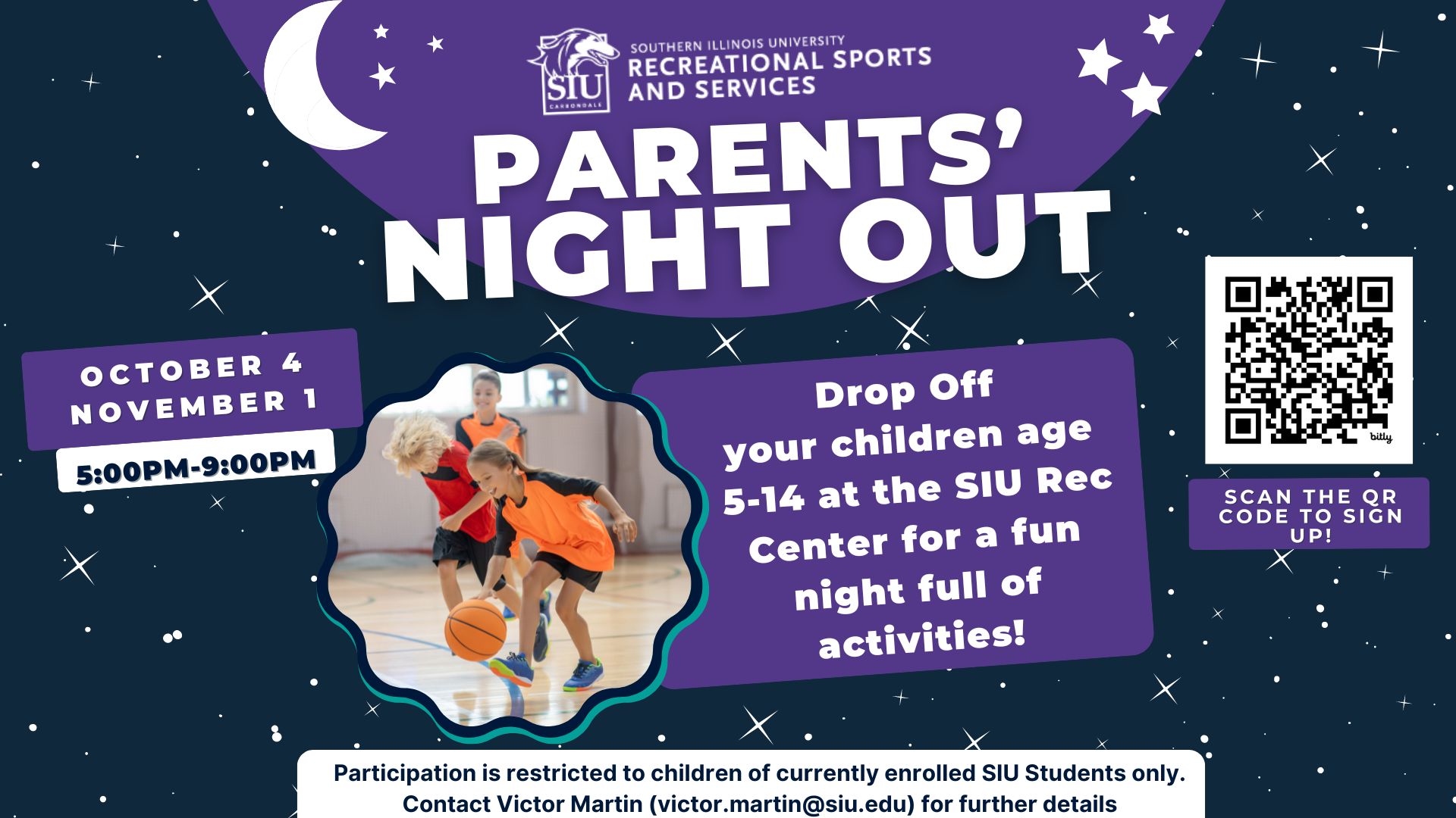 Enjoy a well-deserved night out while your kids have a blast at the SIU Rec Center!